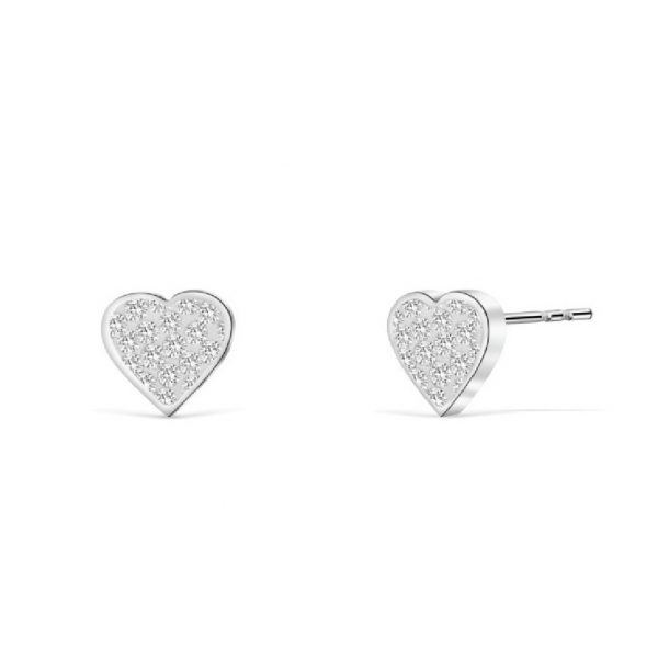 heart coin silver earrings